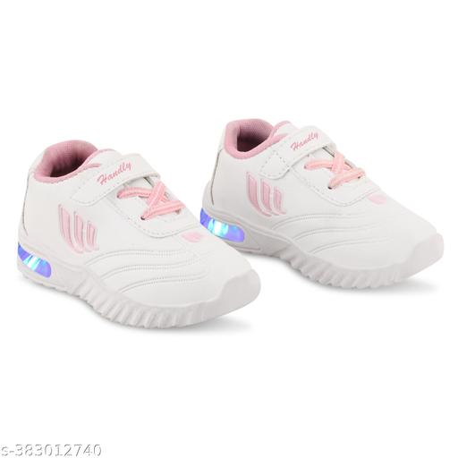 Handly Collection Kids Led Shoes, Casual Led Velcro Shoes, Light weight Shoes, Outdoor Sports Shoes for Little Tiny Kid T103Pink
