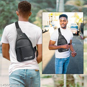 Sling Crossbody Bag for Men, Stylish Chest Shoulder Bag for Men & Women, Adjustable Strap for Commuting Travel Outdoor Activities