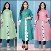 Combo Selfi Cotton Kurti (Pack Of 3)