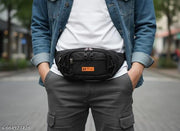 Premium Black Waist Bag for Men & Women | Stylish Fanny Pack for Travel & Gym
