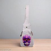 Girls and Womens Multicolor Hemp Round Sling Bag