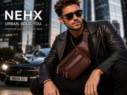 Latest Men Women Leather Waist Pack Travel Bags For Money| Belt| Cards |Mobile| Documents| Kit| Books and Bills Dairy Pouch Cross Side Bag For Men Women .With Belt Stylish Small Luggage Accessories Bag I Waist Bags I Fanny pack.