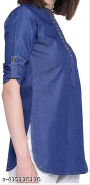 Women Denim Short Kurtis & Kurtas