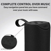 QUXXA TG-113 Splash-Proof Bluetooth Speaker | 3D Bass, FM, AUX, USB, TF Card, IPX5 Waterproof | Wireless Portable BoomBox