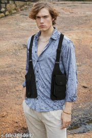 Tactical Crossbody Shoulder Holster Bag Unisex Chest Harness Sling Bag easy Adjustable Crossbody bag vintage look for india (Black)