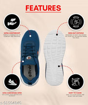 BRD-678 Black Mesh Sports Shoes For Men