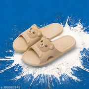 Women's Home Flip-Flops & Slippers Summer Indoor Bath Couple Bathroom Non-slip Unisex Sandals and Slippers Cute Teddy Flip Flops || Daily wear || Casual Wear ||