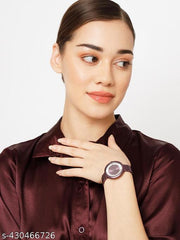 mate design formal look steel BeltPurple colour casual look analog watch for womens and womens (Pack of 1)