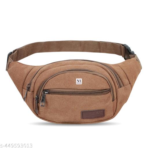 NFI essentials Waist Chest Bag for Men Women Belt Sling Pouch Crossbody Unisex Crossover Fanny Pack One Side Travel Hiking Zip Bag Multipurpose Canvas Adjustable Strap Shoulder Running Money Phone Bag