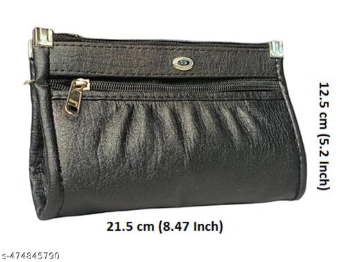 FLIKKER: PU Casual Women's Attractive Solid Clutch Women's Multi Zip Daily Use Maroon Clutches Red Handbag for Girls Mobile Purse Women (Black, Pack of: 1)
