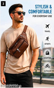 Men’s Premium Multi-Pocket Waist Bag | Crossbody Belt Bag | Travel & Daily Use