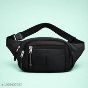 Speed Casual Waterproof Fanny Pack Belt for Travelling Unisex Waist bag (Black)
