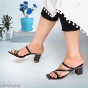 Black Strap Heel for Women