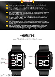 Trendy Black Colour Big Light Digital Watch for Kids Boys n Girls