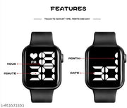 latest trendy soft analog digital carton character watch for age group 6 to 14 years boys and girls and children+BLK SQUAR LED WATCH ,DIGITAL WATCH ,GIRLS AND BOYS WATCH