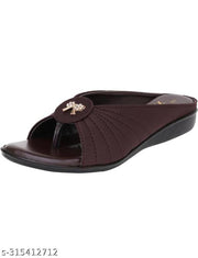 APEX New Looking Woman and Girls Fashionable Stylish Sandals and Slippers Unique Daily wear Solid Syntethic Leather Lycra Leather Flat Sandals