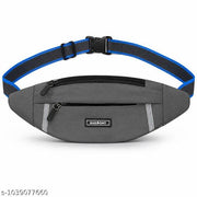 Unisex Waterproof Waist Bag | 3 Zipper Belt Bag | Adjustable Fanny Pack for Travel, Running, Gym, Cycling & Daily Use