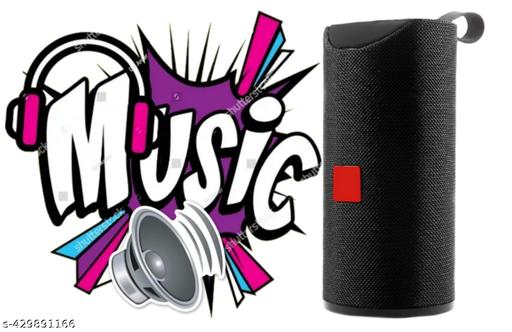 Black TG-113 Drum Bluetooth Wireless Portable Speaker with Hd Premium Clear Sound Quality and Double Bass Tf/USB/Aux Compatible with All Devices