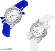 TRENDING BUTTERFLY DIAMOND GIRLS WOMEN BEAUTIFUL ANALOG WATCH COMBO |  Trendy Butterfly Diamond dial Latest Collection Women's & Girl's