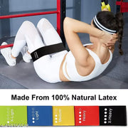 Resistance Stretch Loop Fitness Workout Bands for Exercise Working Out Physical Therapy, 5 Set of Different Resistance Levels Elastic Bands with Carry Bag and Instruction Guide