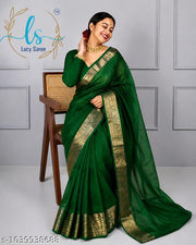 Organza Silk Saree Chitt Pallu