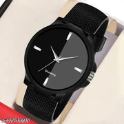 Pu Black Tow Tone Dial PU Analog Men's Watch