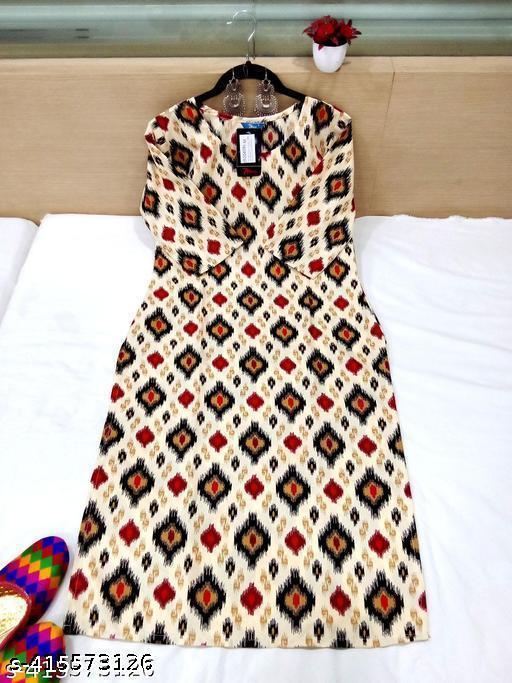 Polyster/Crepe fabric-Kurta for women