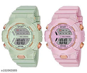 Digital Unisex Watch (Multicolour Dial Multi Colored Strap)
