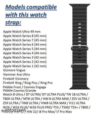 smart watch ocean strap pack of(black&white)