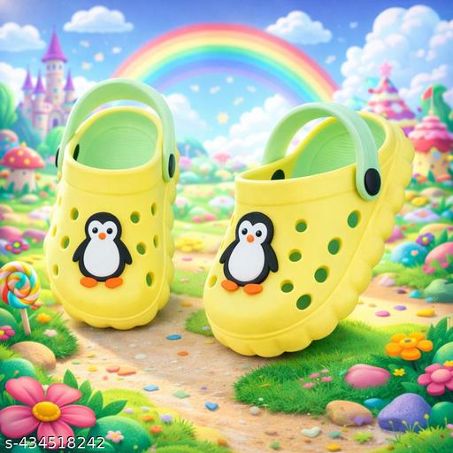 FASMANIA Penguin Kids Clogs for Boys & Girls | Soft Sole Lightweight Baby Slippers