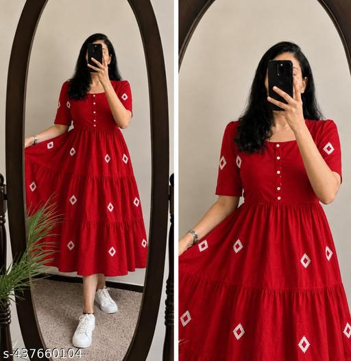 New Design Women's Half Sleeve Printed Middy Gown || Women gown Print ||Women's gown dress || Women frock || Dress for women ||Printed Dress || Frock for girls || trending gown || New Letest dress