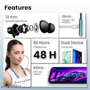 FAST CHARGING Bluetooth Neckband Romeo N61 | 3 Days Battery Backup | Pure Bass HD Sound | Call Vibration Alert | Wireless Earbuds | Sports Neckband Headphones@ME058