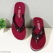 DOCTOR EXTRA SOFT Maroon-OR-D-19 Women's Orthopaedic Diabetic Comfort Daily Use Slippers & Flipflops