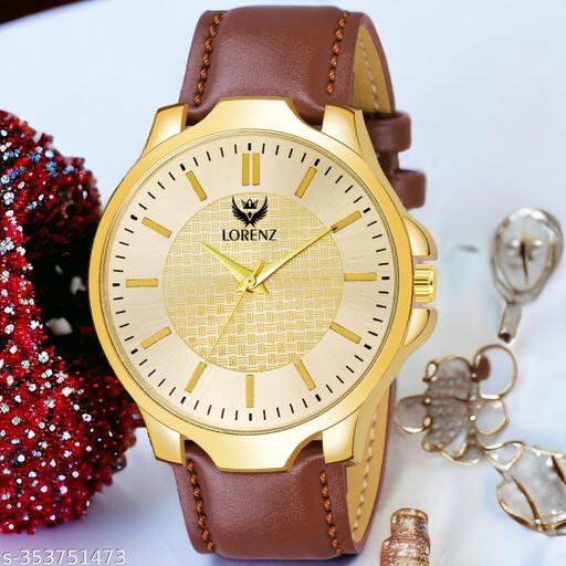 Lorenz Golden Dial Mens Watch | Watch for Boys- MK-305K