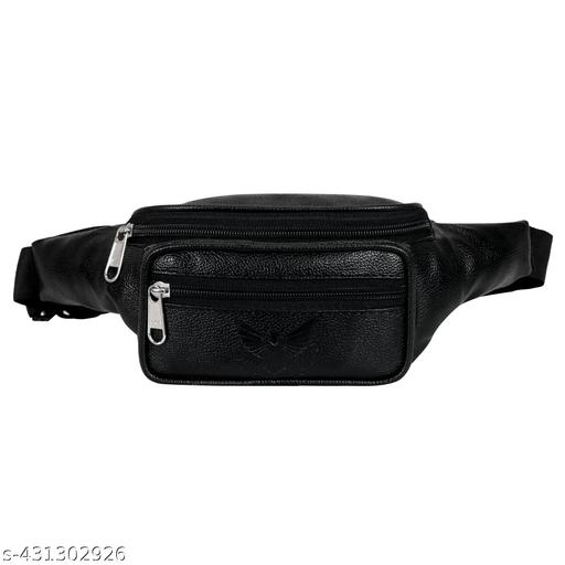 Waist Bag Leather Waist Pack Travel Bag for Money|Belt| Cards| Mobile | Documents | Books and Bills Dairy Pouch Cross Side Bags for Men Women. with Belt Stylish Waist Luggage