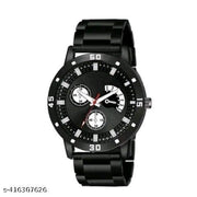 HRV AV 126 Black Pu And Leather Bracelet Men Watch