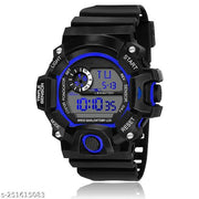 Multicolor Digital Watch ALL MULTI-FUNCTION AVAILABLE ( DATE / TIME / ALARM / LIGHT / DAY ) Illuminated Display Sports Digital Multicolor Dial Black Silicon Strap Men's Watch sporst Watch For Men Boys Watch