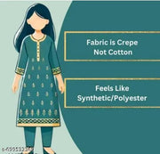 Dazzor fox crep kurti for women daily wear 3/4 sleave pack 2 low price  traindly