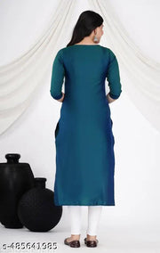 Green Emrodery kurti for women