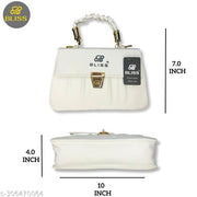 "Stylish Classic Women Sling Bag (White) | Elegant attractive beautiful sling bag for women (White)| Gorgeous Stylish Handbag| White Sling Bag For Girls & Womens|  "