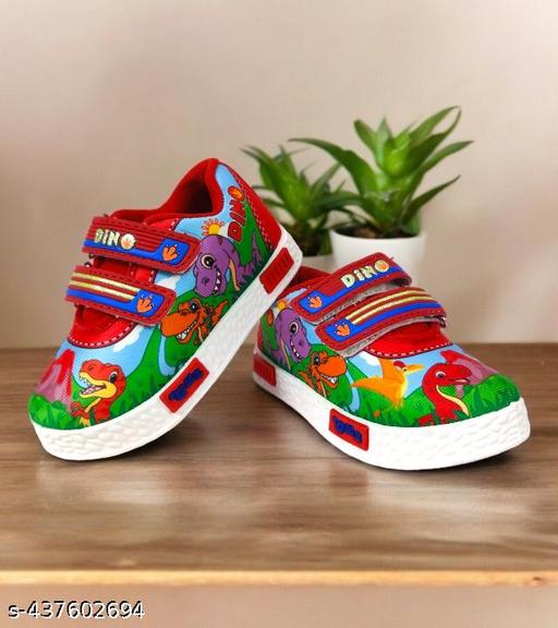 Coolz Kids Stylish Casual Comfortable Lightweight Shoes Dino Red for 1-4 Years Boys and Girls