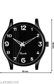 Black Case Designers Wrist Watches For Boy And Men Analog Watch - For Boys New Designers Stylish Dial Rubbers Strap Analog Wrist Watches For Boy And Men