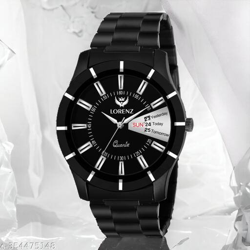Lorenz Day & Date Functioning Black Dial Men's Watch