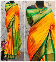 Radha Paithani Cotton Silk Sarees With Contrast Blouse Piece (White & Pink)