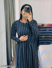 Polyster/Crepe fabric-Kurti for Girls and Women