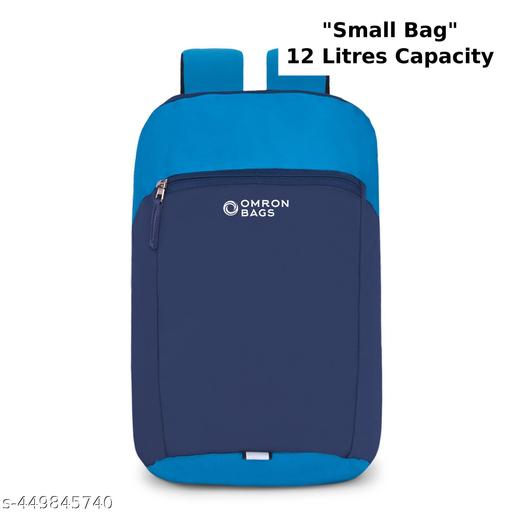 Small 12 L Backpack Stylish Outdoor Mini Backpack For Unisex Daypack With Water Resistance Fabric (Blue&Green)