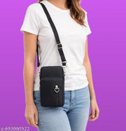 ANESHA Small Crossbody Phone Pouch - Nylon Arm Bag for Running - Women's & Girls' Travel Purse 25 Pack of 1 Black Color