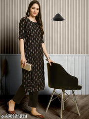 Polyster/Crepe fabric-Printed Kurti For Women