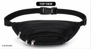 Travel Waist Bag for Men & Women | Adjustable Black Waist Pouch