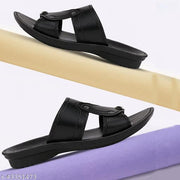 Black Solid  Flip Flops, Slippers, Sandals For Men